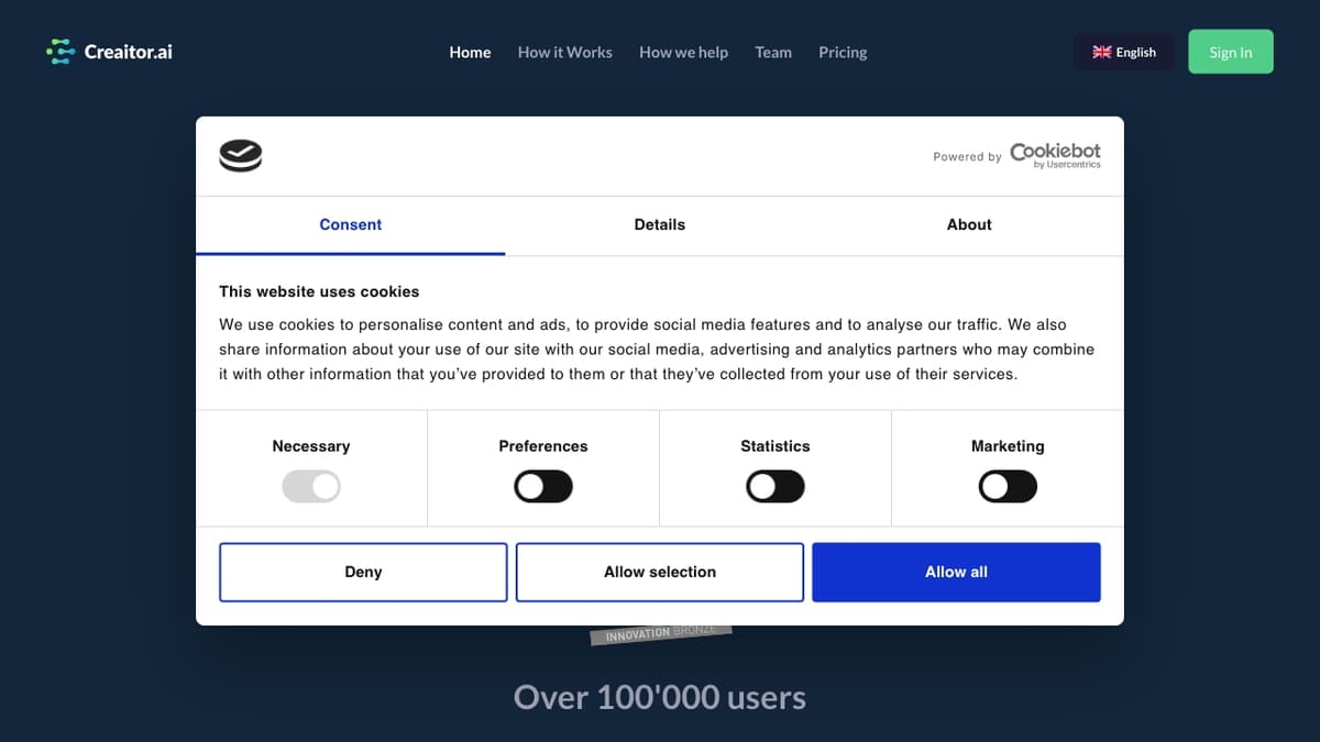 Creaitor screenshot 1