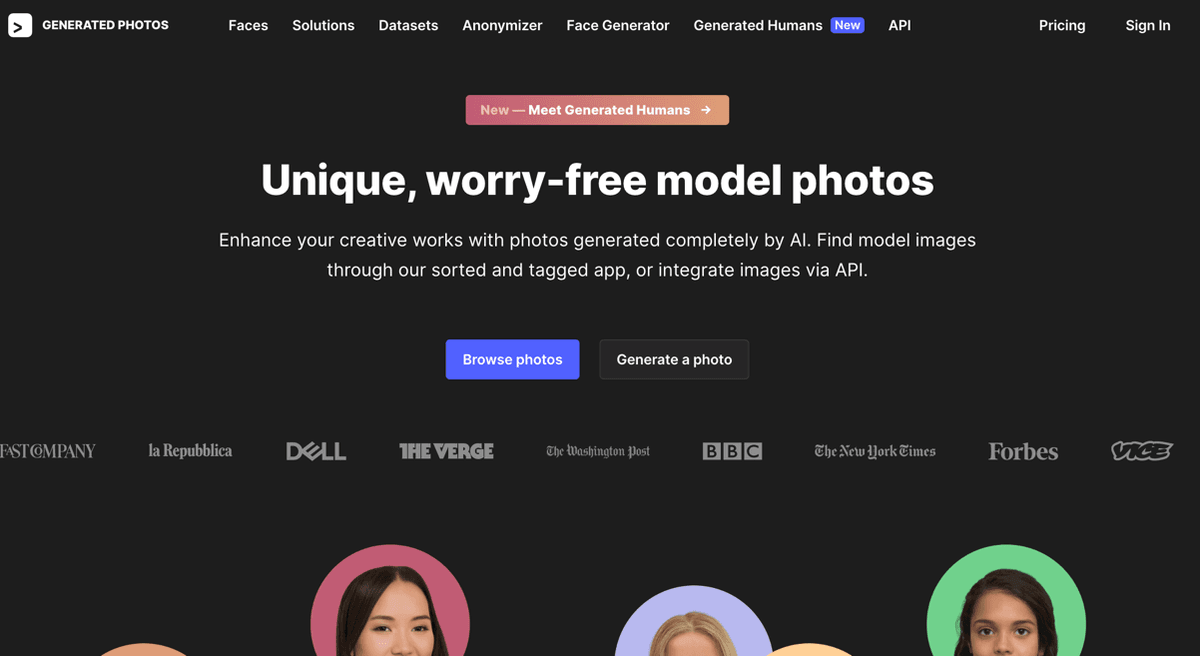Generated Photos screenshot 1