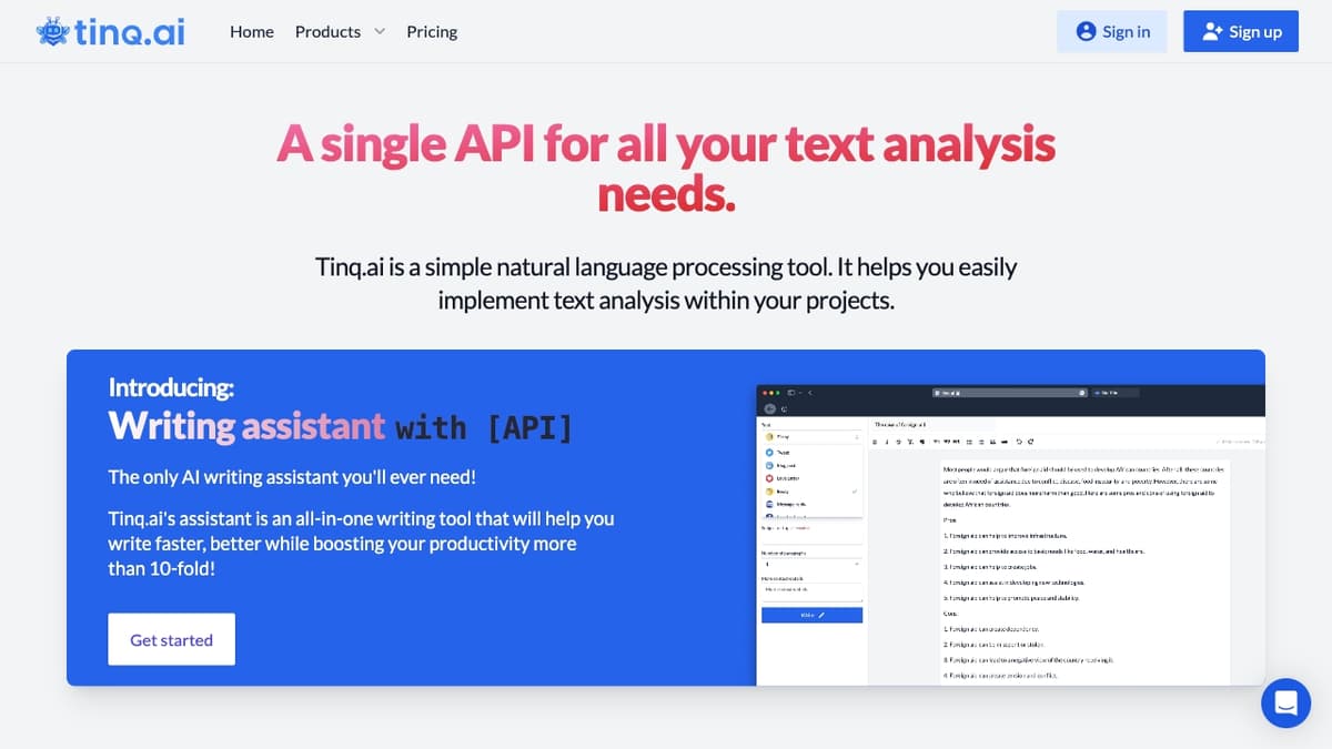 Tinq.ai screenshot 1