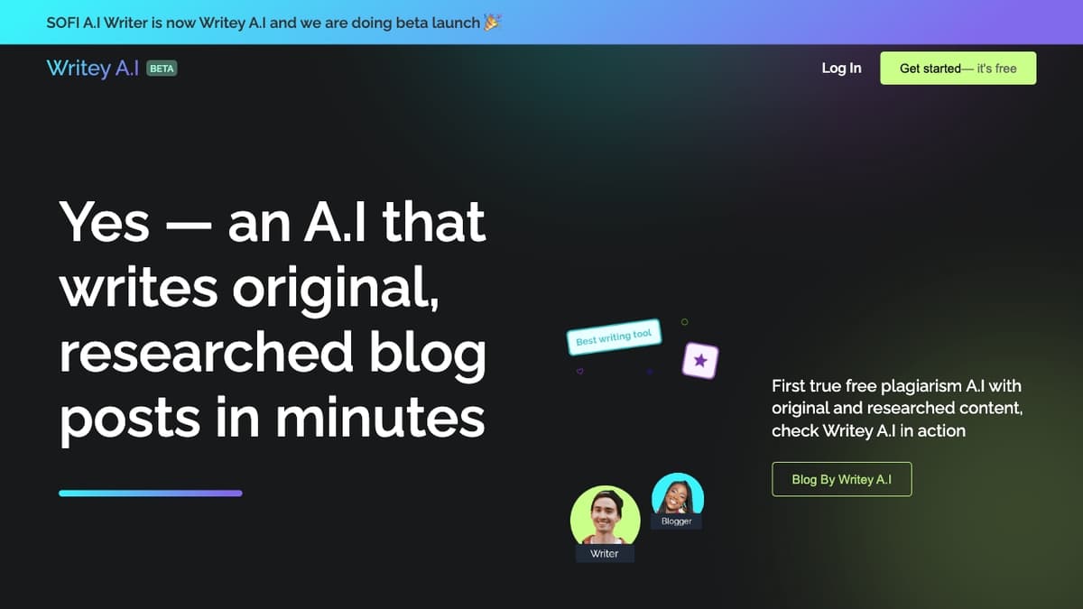 Writey A.I screenshot 1