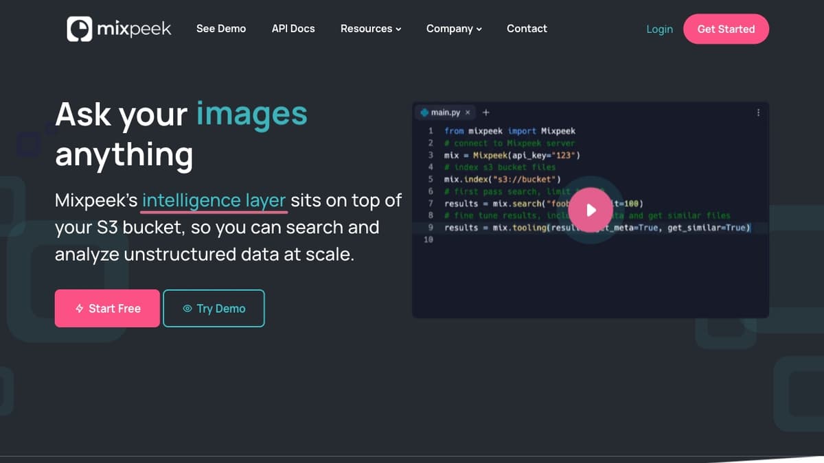 Mixpeek screenshot 1