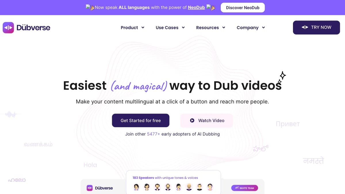 Dubverse.ai screenshot 1