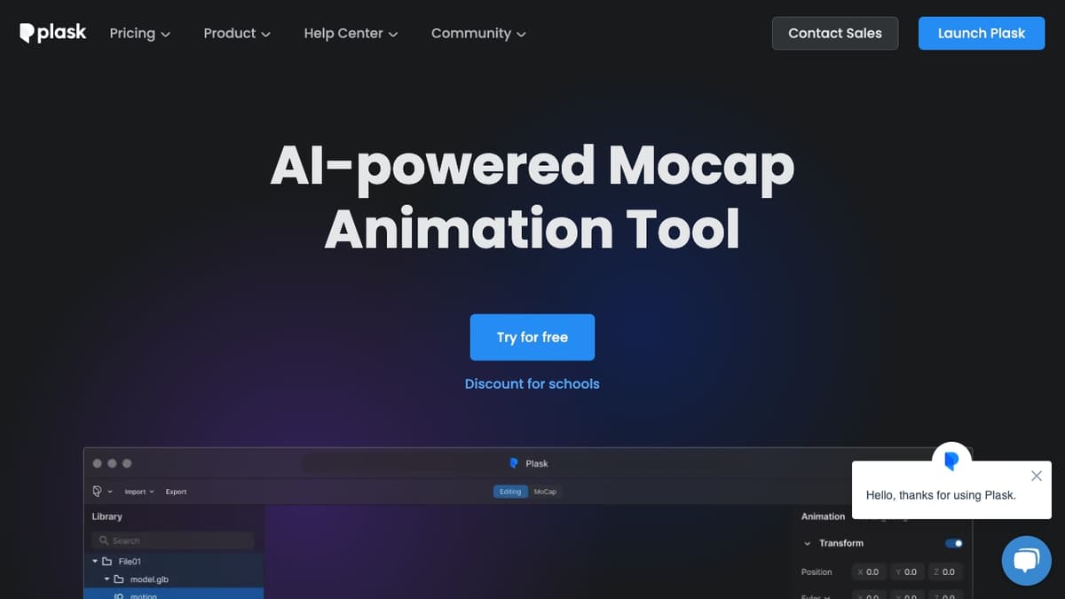 Plask Motion screenshot 1