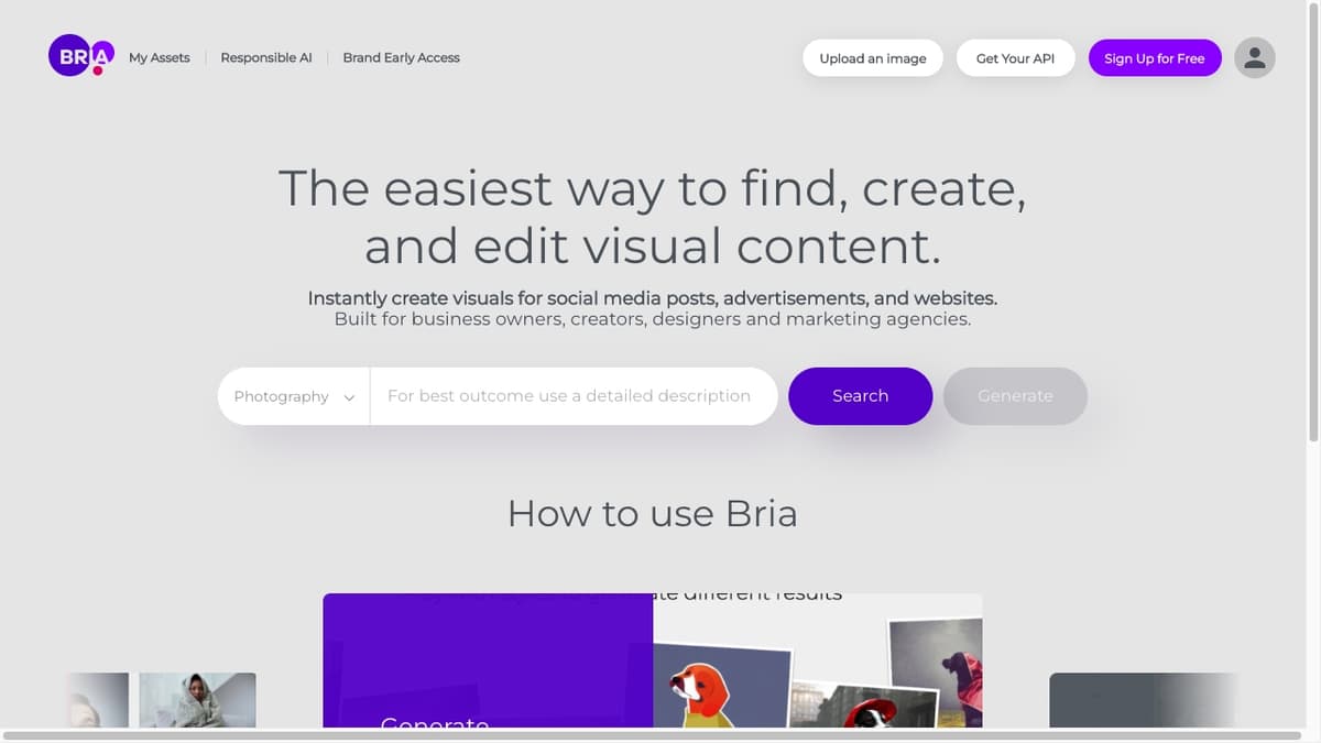 BRIA.ai screenshot 1