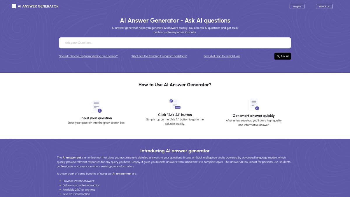 AI Answer Generator screenshot 1