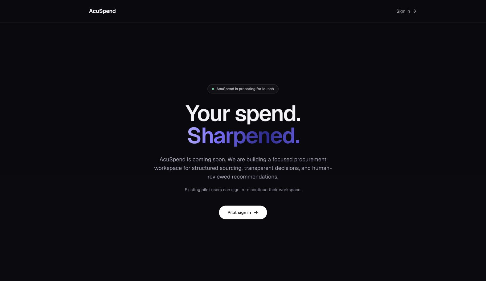 acuspend.com 首页截图