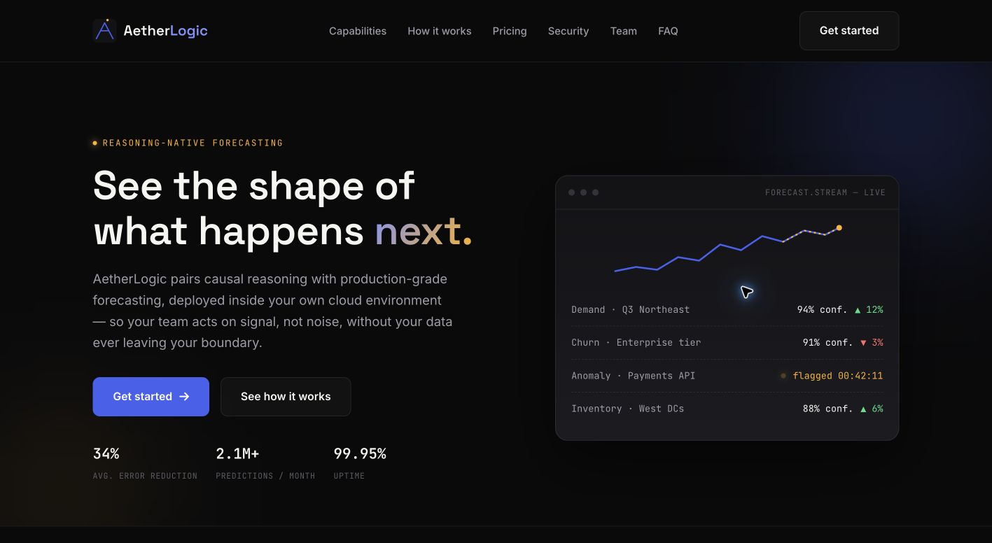 aetherlogi.com 首页截图