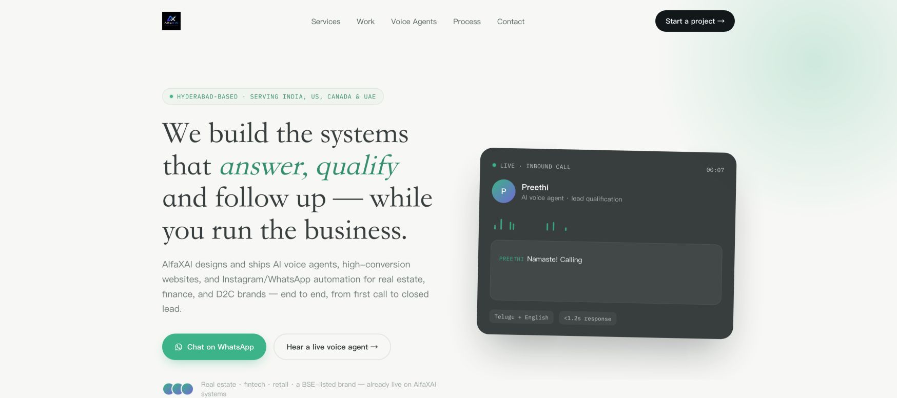 AlfaXAI 首页截图