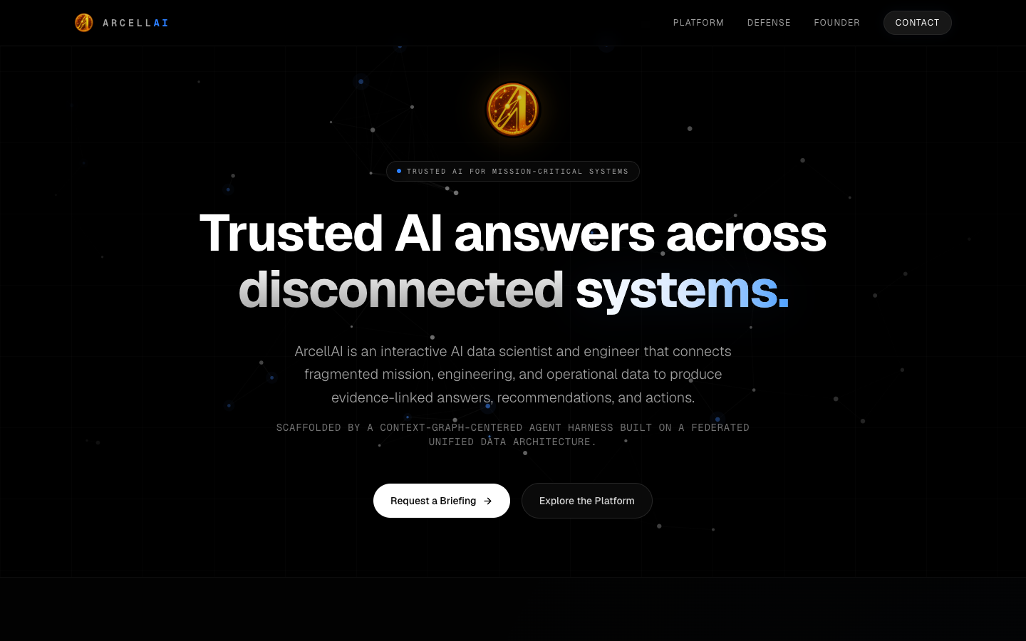 ArcellAI 首页截图