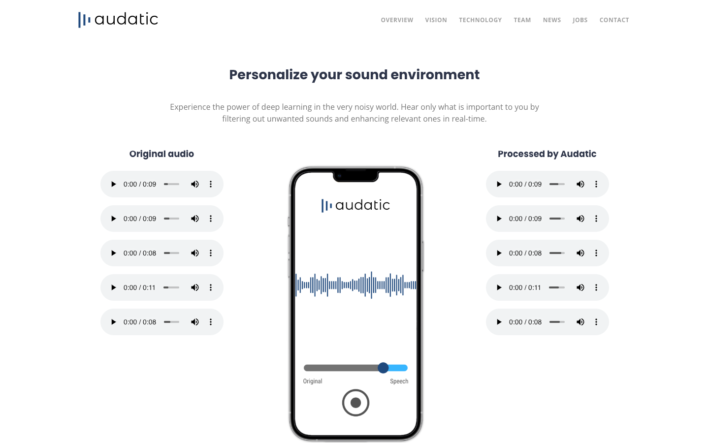Audatic homepage screenshot