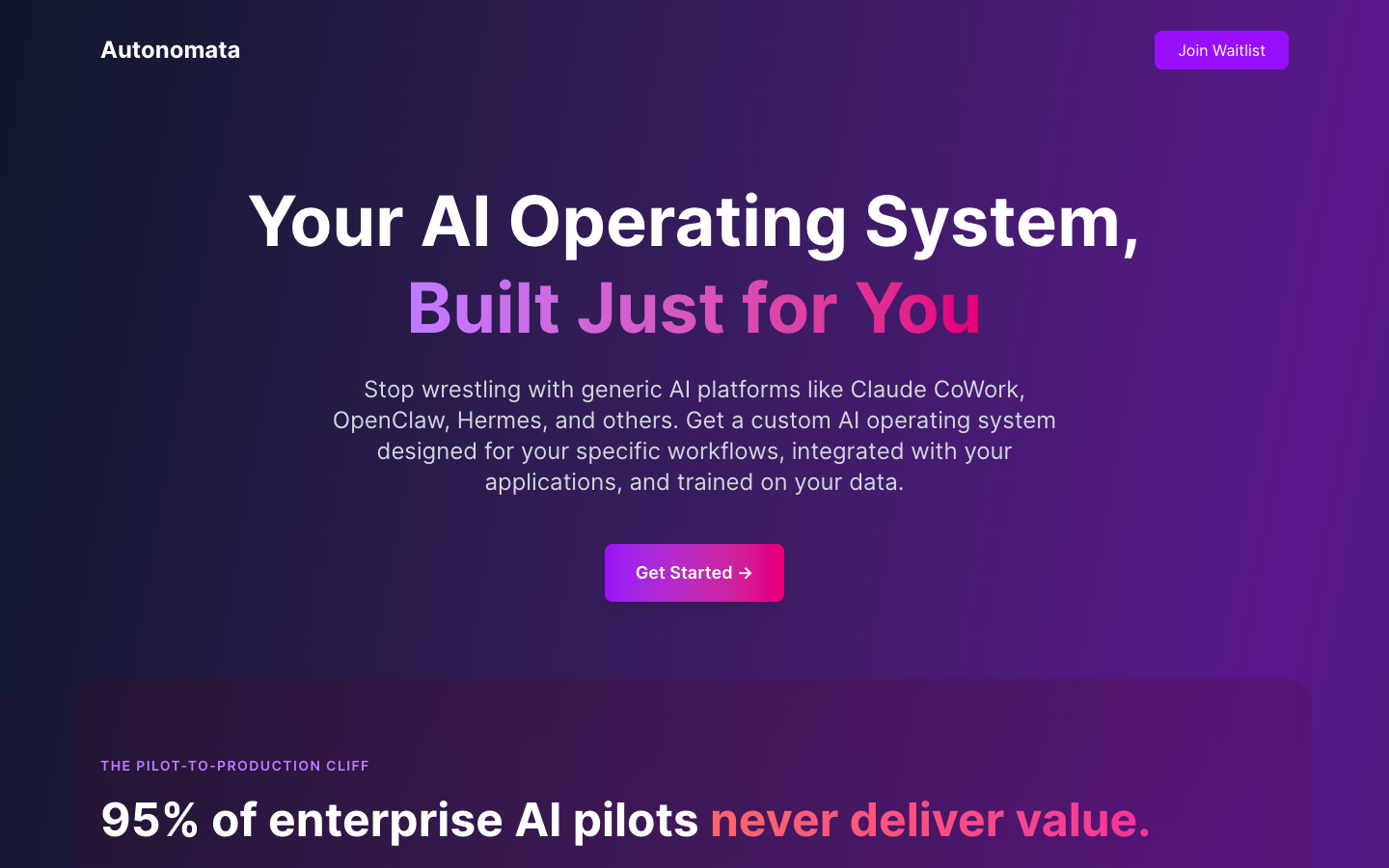 Autonomata landing_page