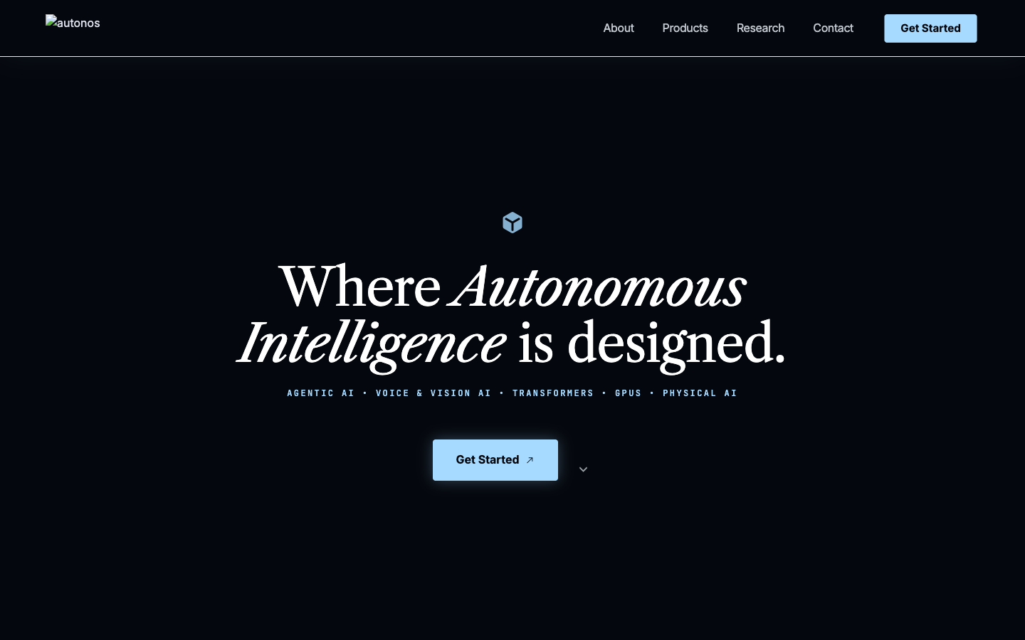 Autonos AI 首页截图