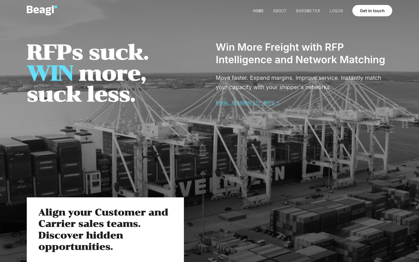 Beagl homepage screenshot