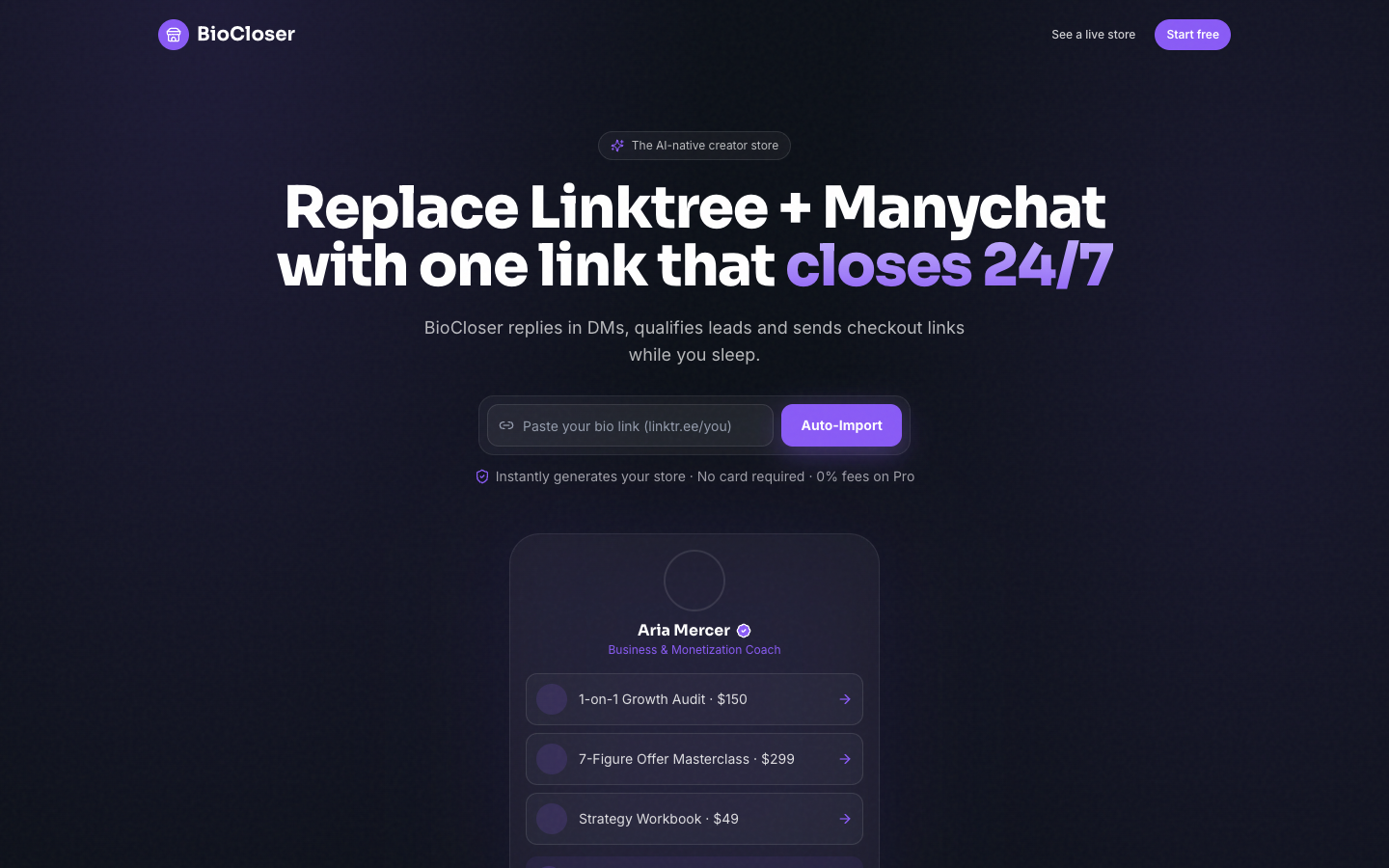BioCloser landing_page