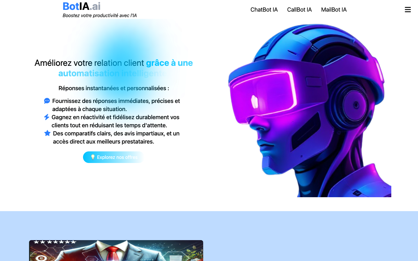 BotIA homepage screenshot