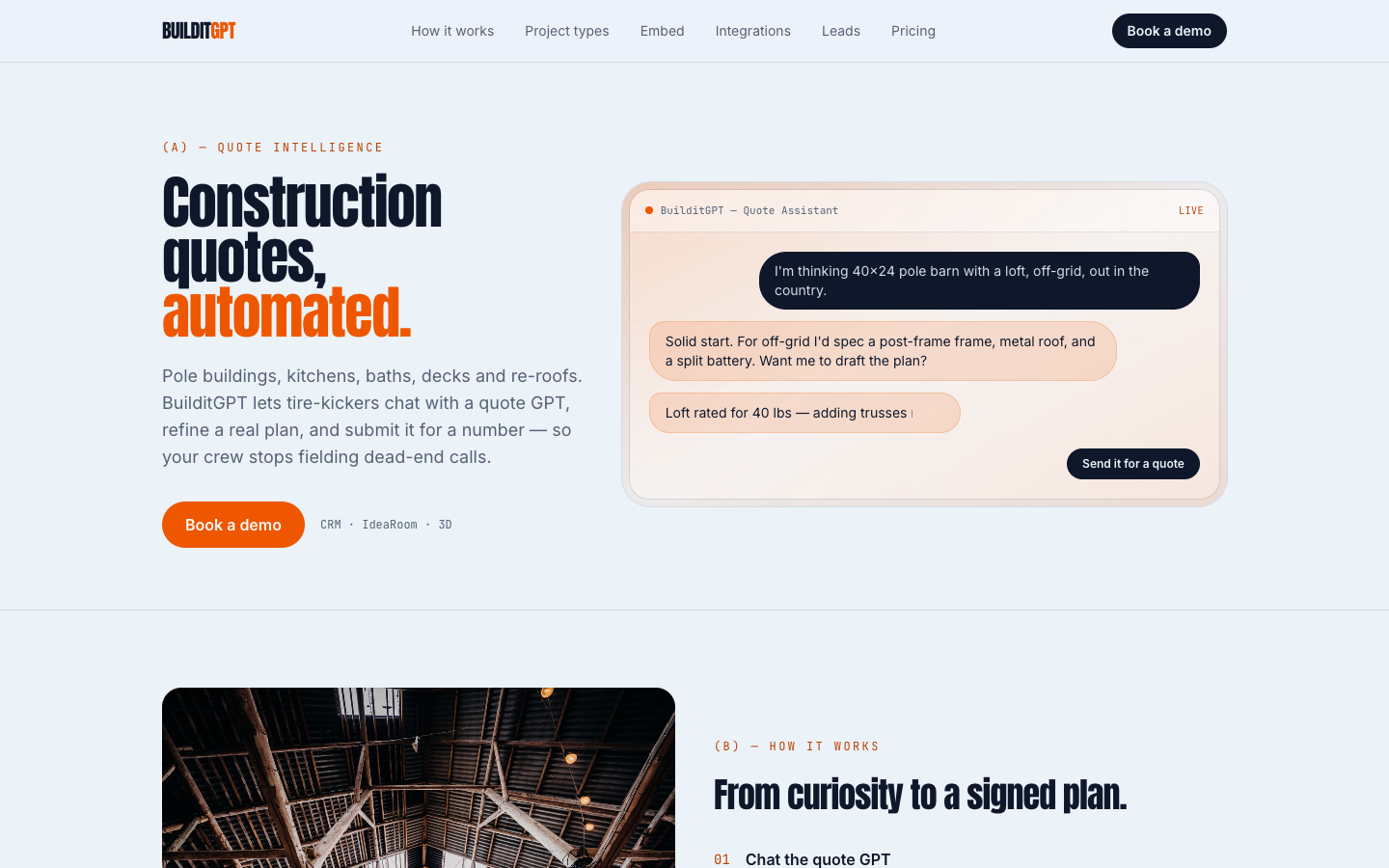 BuilditGPT homepage screenshot