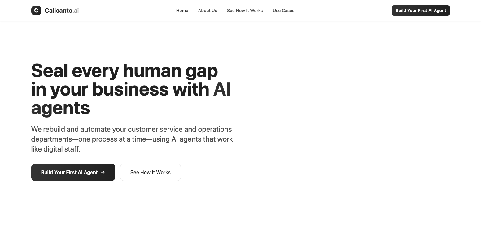 Calicanto.ai landing_page
