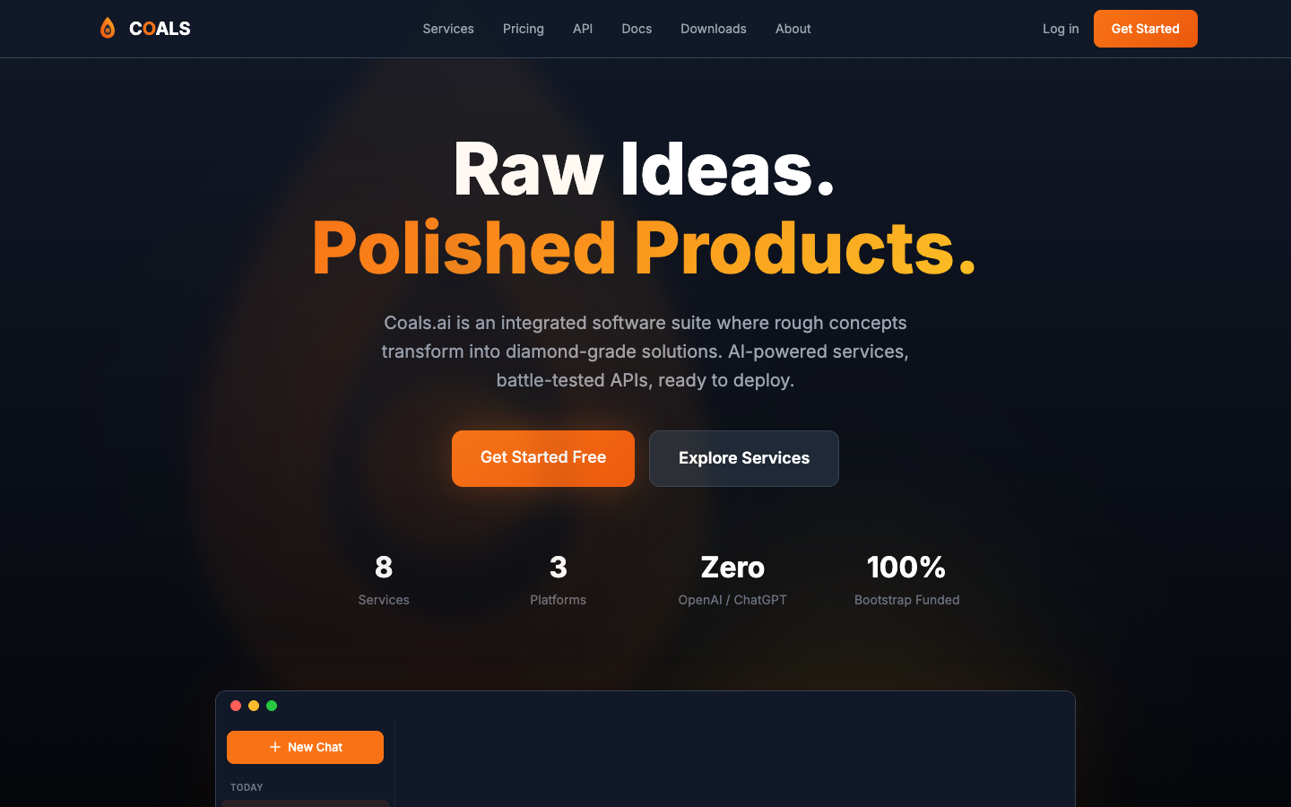 COALS homepage screenshot