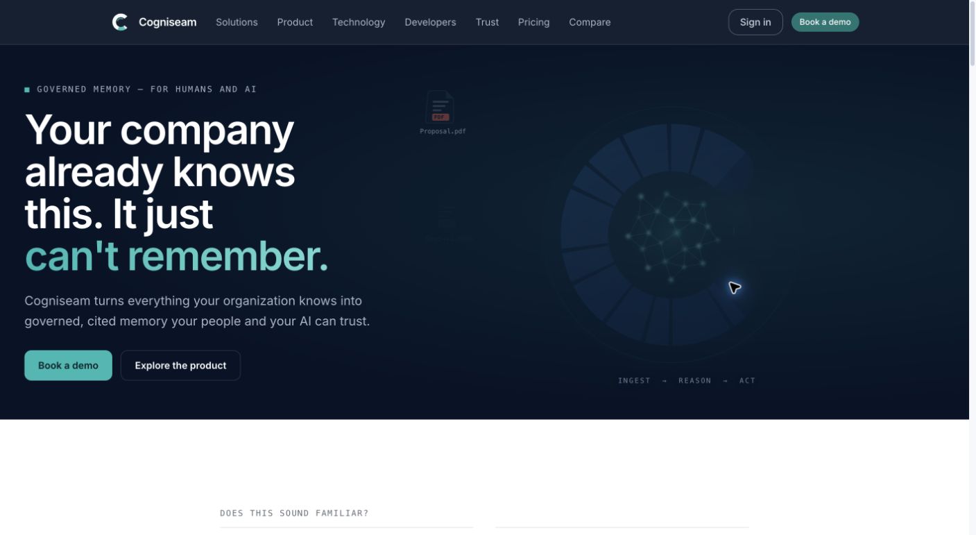 cogniseam.com 首页截图