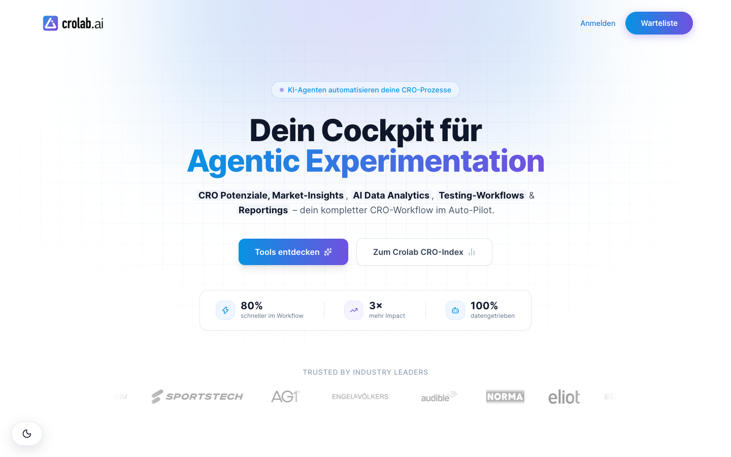 crolab.ai homepage screenshot