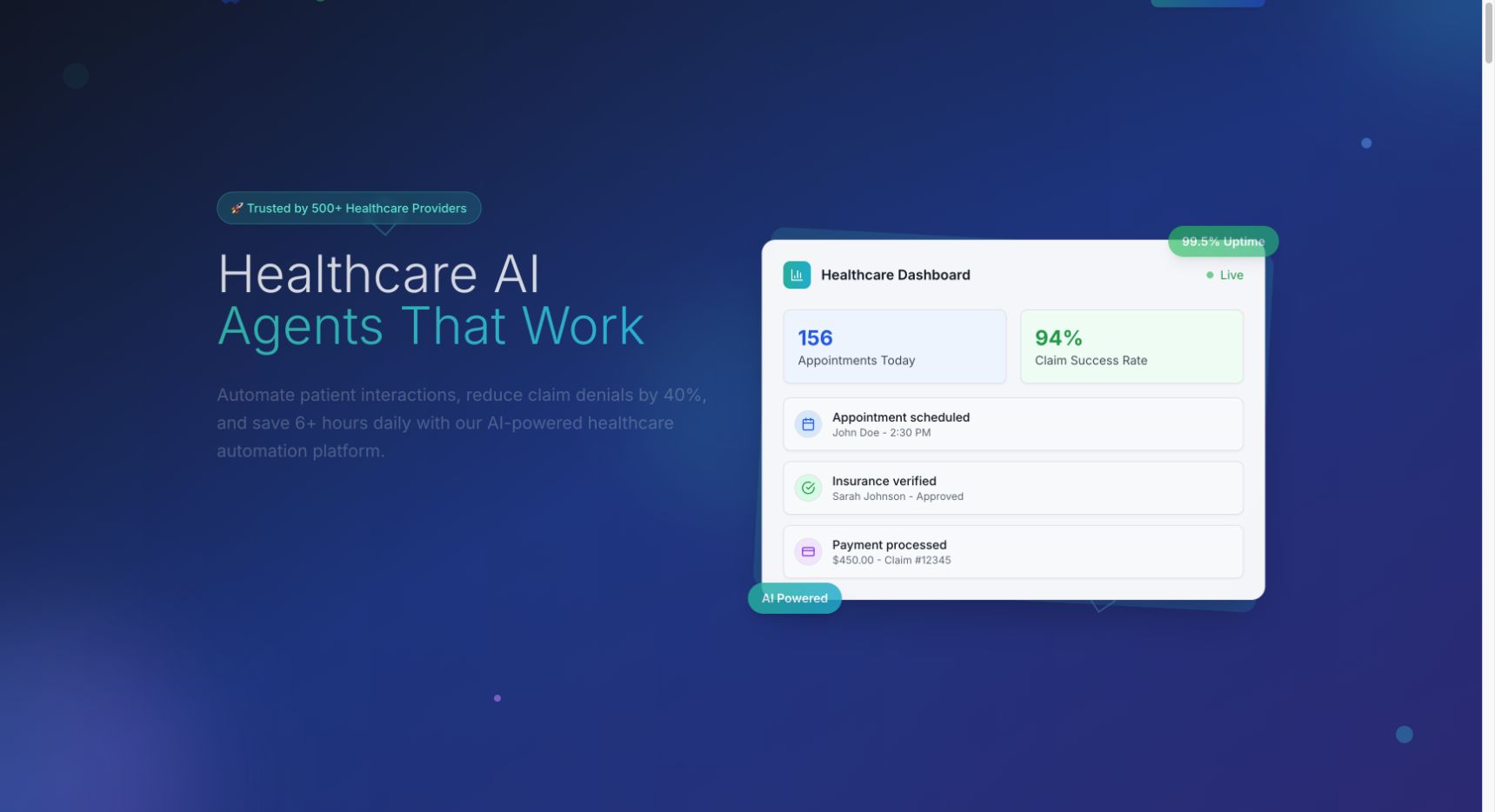 CureAgent landing_page
