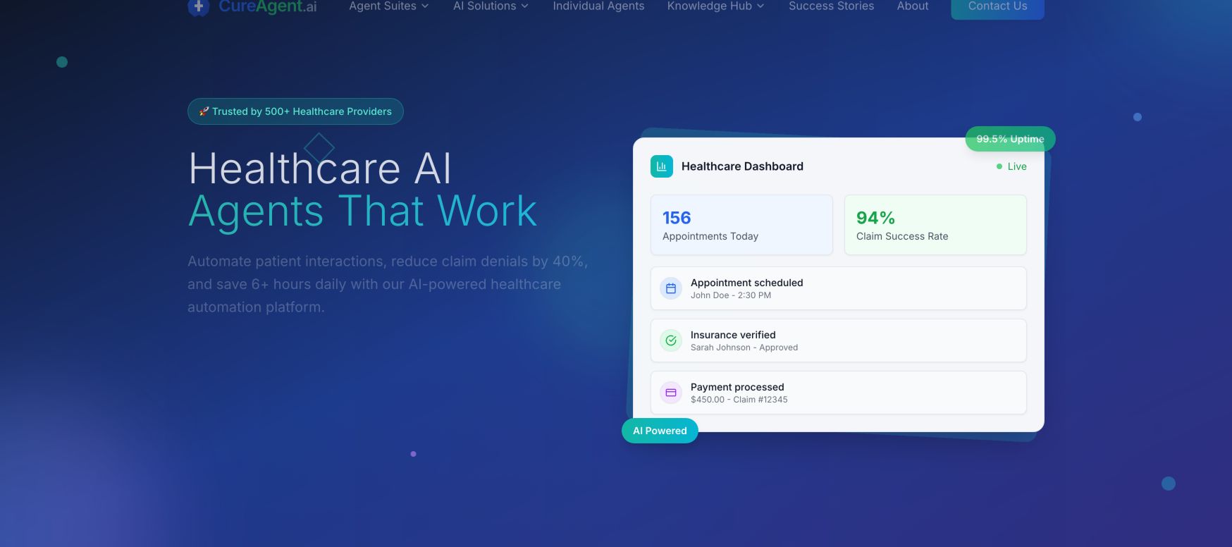 CureAgent 首页截图