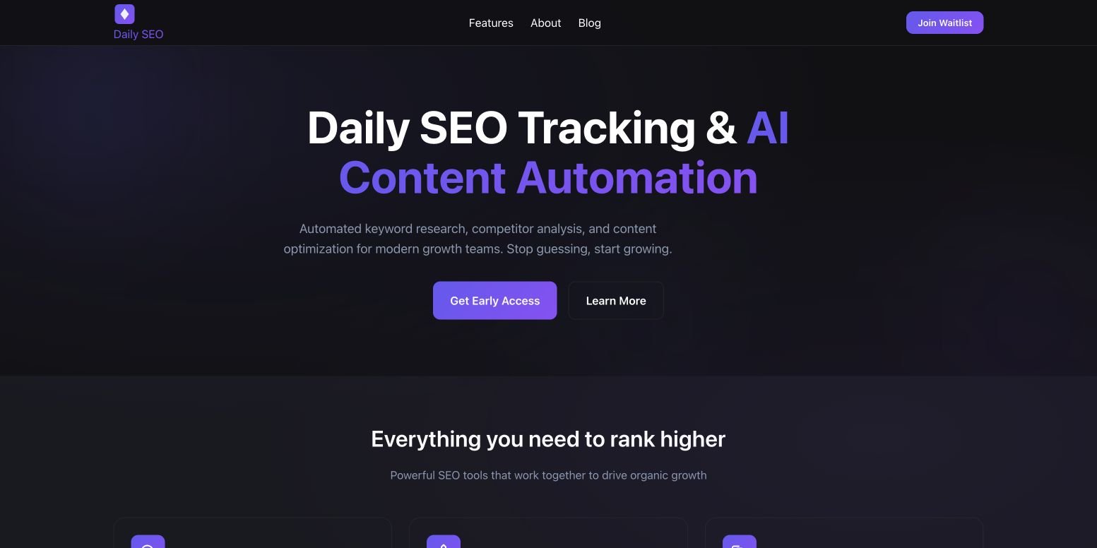Daily SEO 首页截图