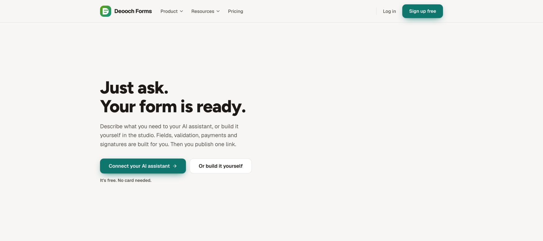 Deooch Forms 首页截图