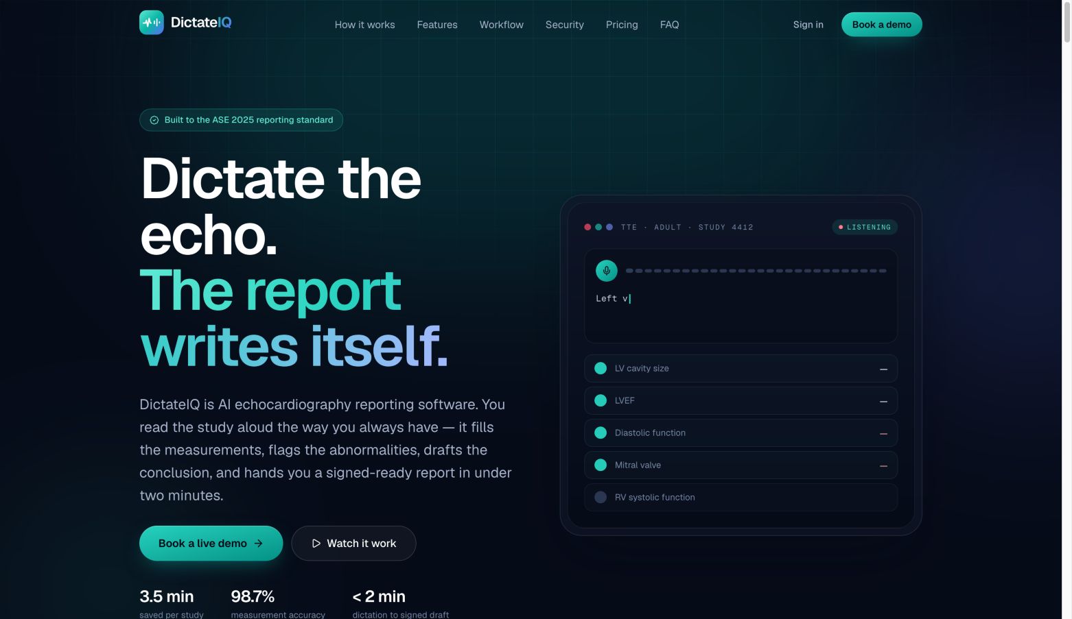dictateiq.com 首页截图