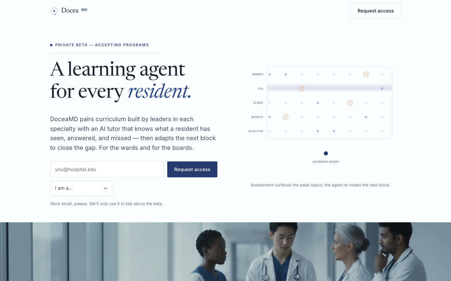 DoceaMD homepage screenshot