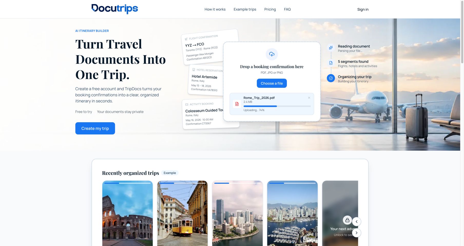 docutrips.com 首页截图