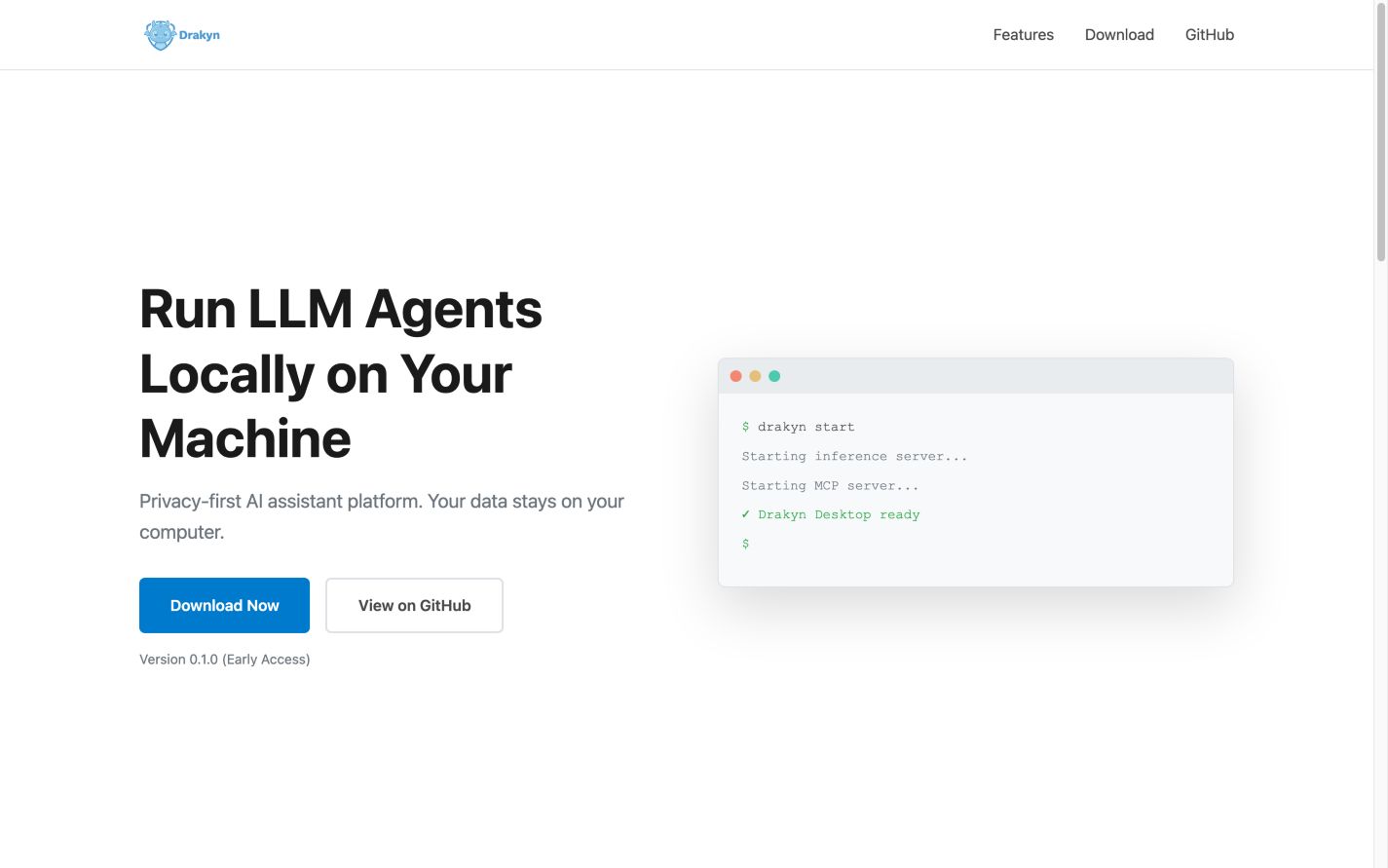 Drakyn Desktop landing_page