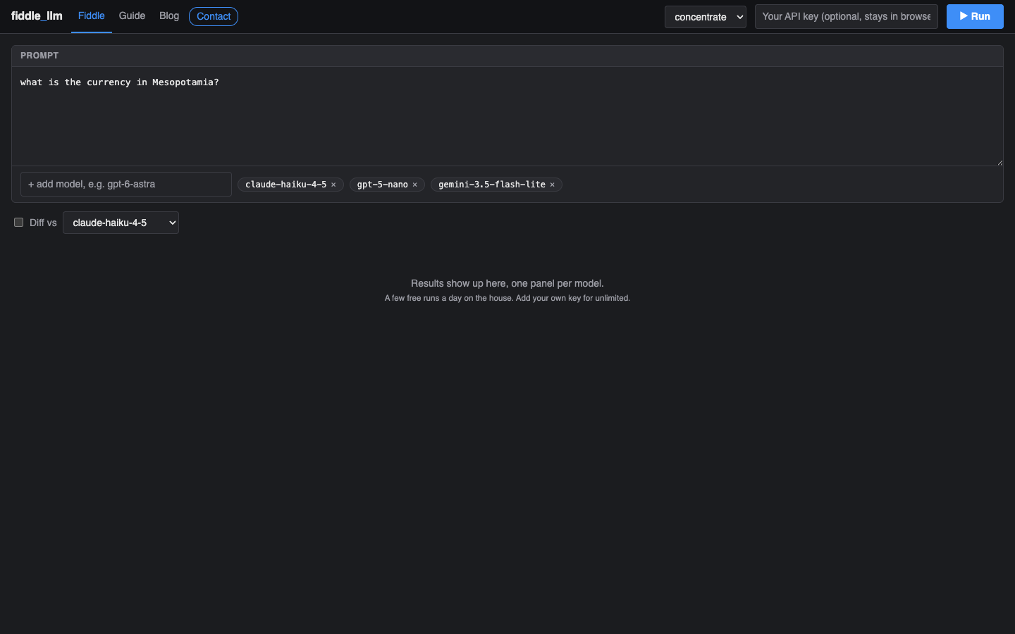 fiddle_llm homepage screenshot