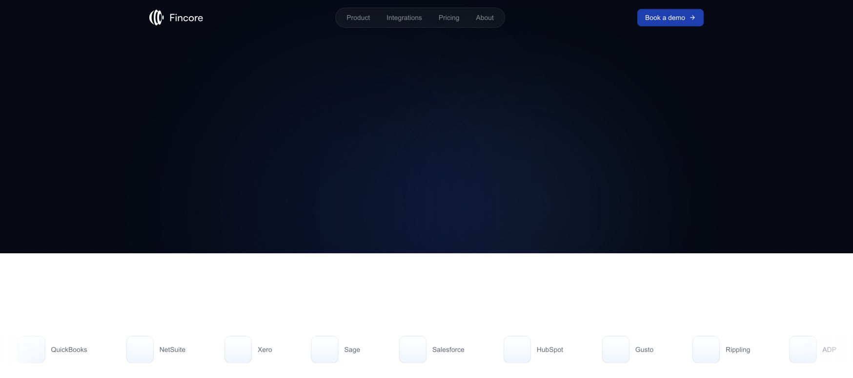 Fincore 首页截图