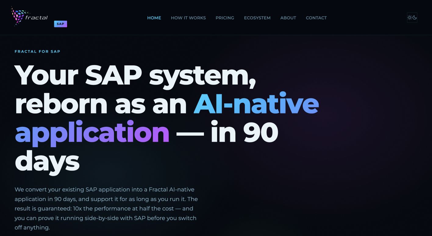 Fractal for SAP 首页截图