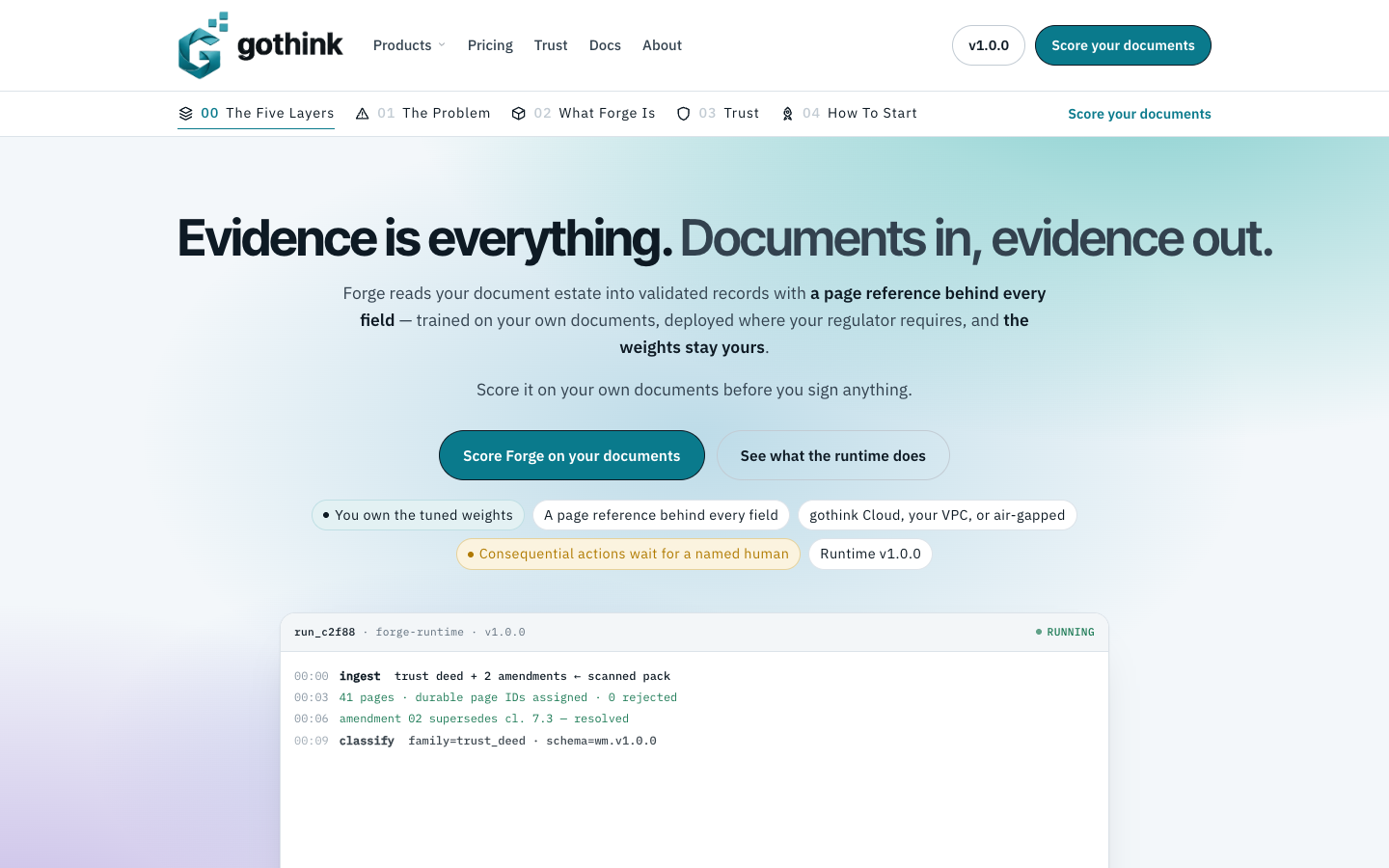 gothink Forge homepage screenshot