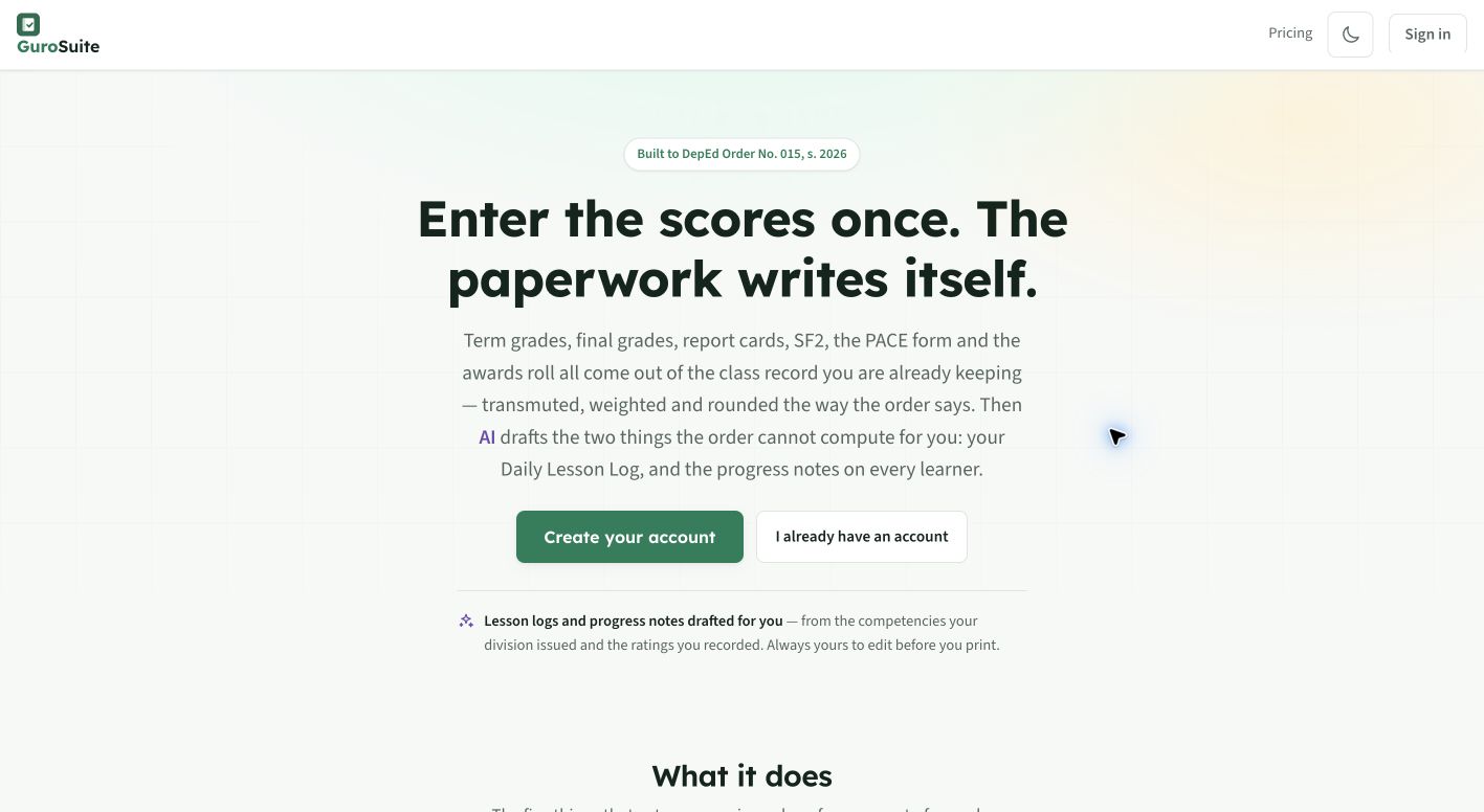 gurosuite.com 首页截图
