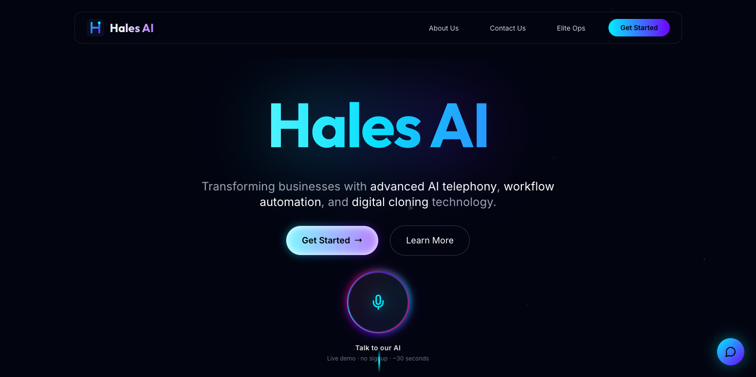 Hales AI landing_page