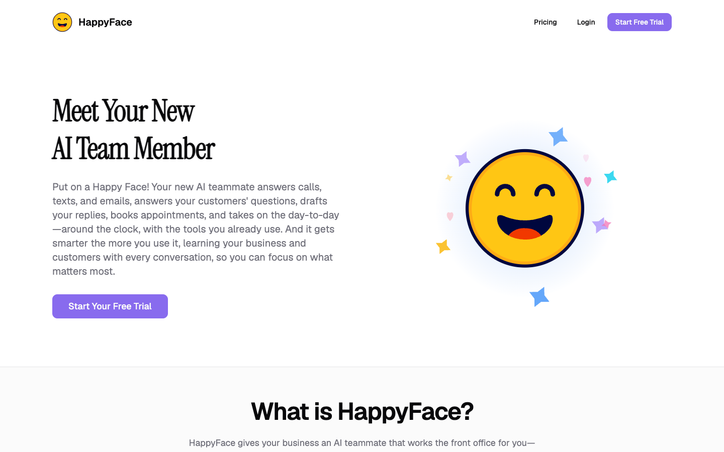 HappyFace 首页截图