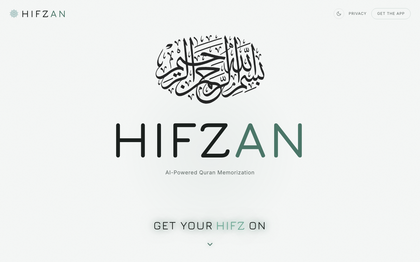 Hifzan 首页截图
