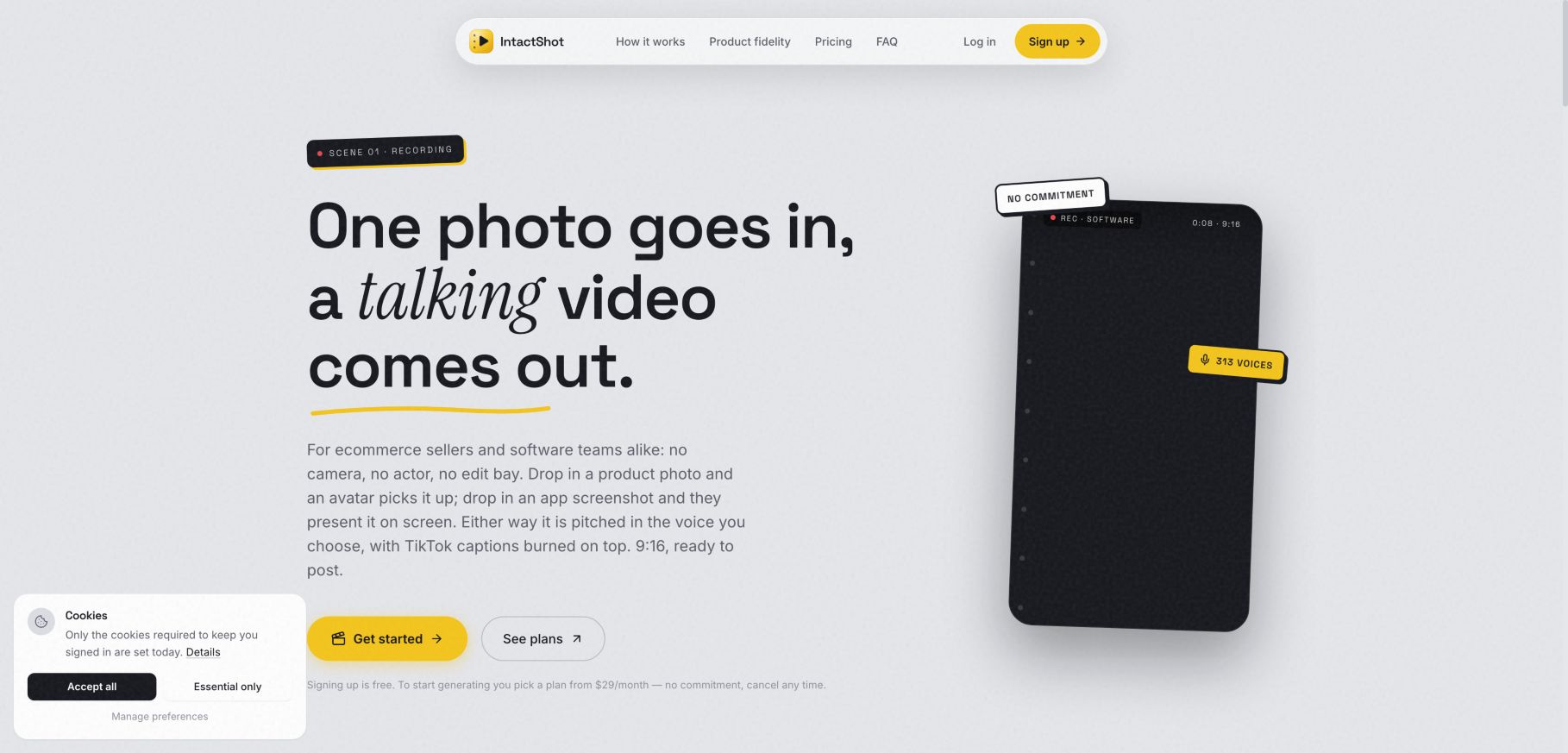 intactshot.com 首页截图