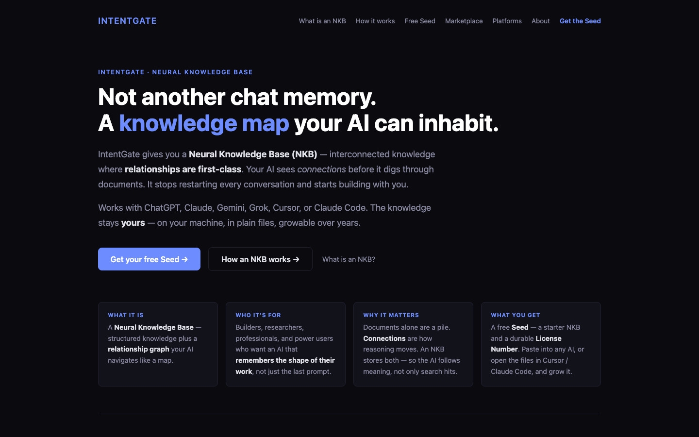 IntentGate homepage screenshot