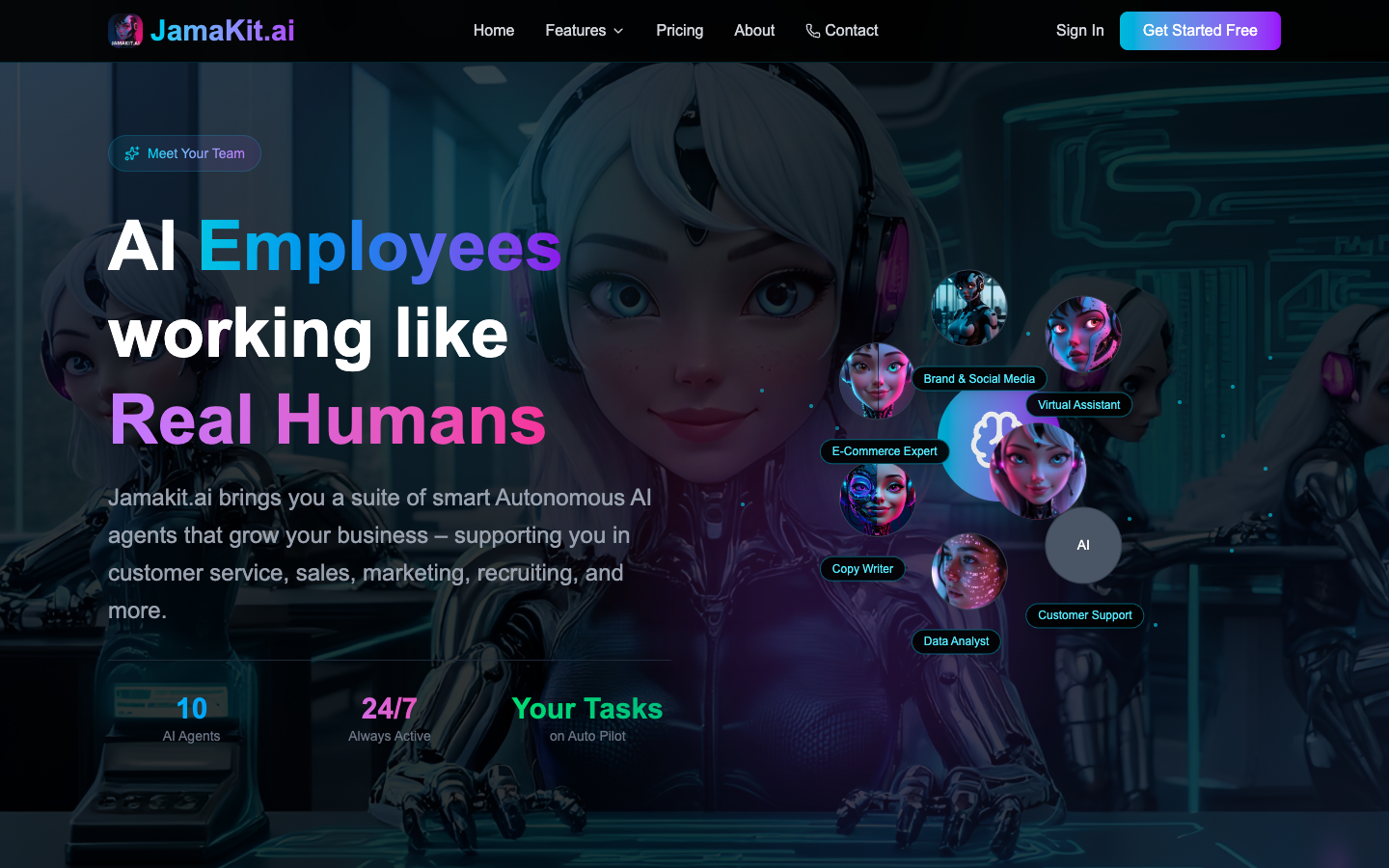 JamaKit homepage screenshot