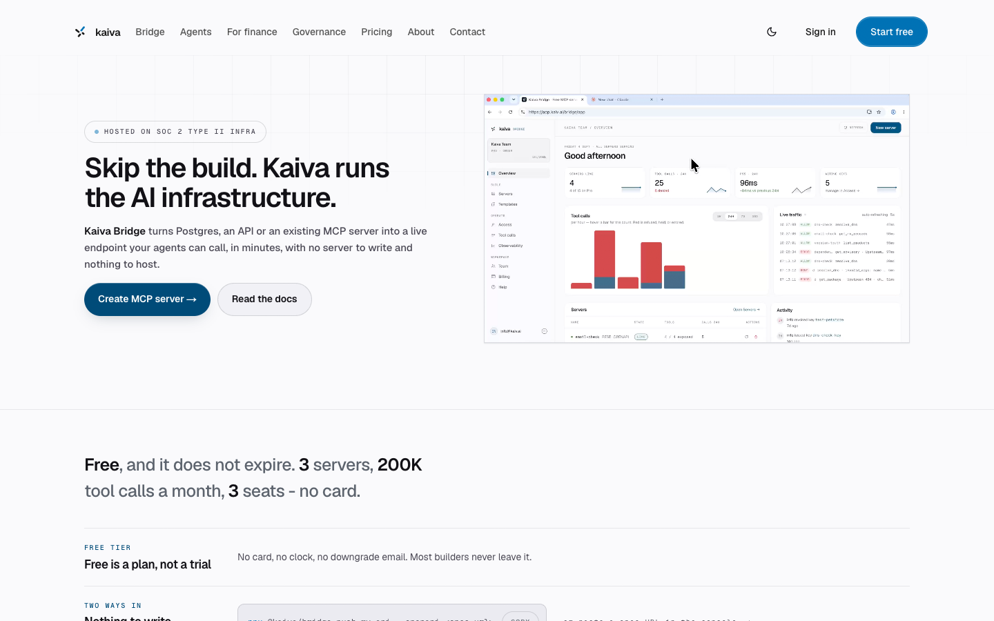 Kaiva homepage screenshot