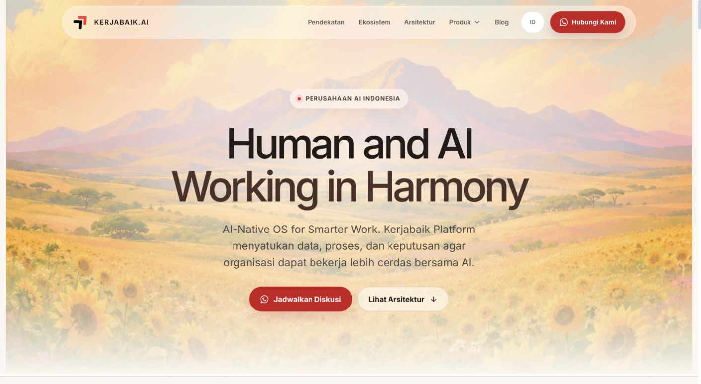 Kerjabaik.ai 首页截图