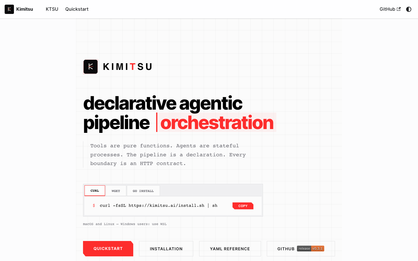 Kimitsu homepage screenshot