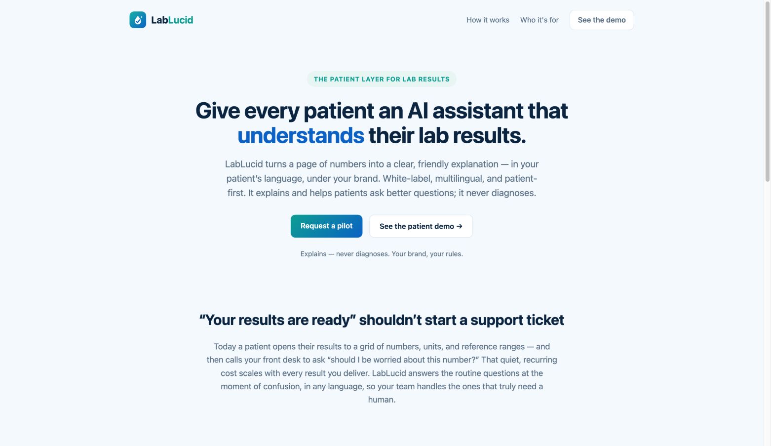 lablucid.com 首页截图