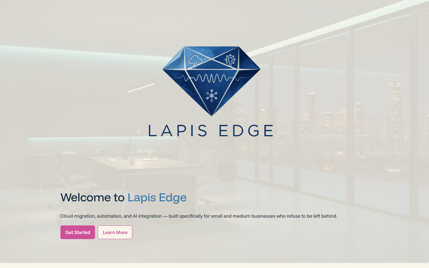 Welcome to Lapis Edge landing_page