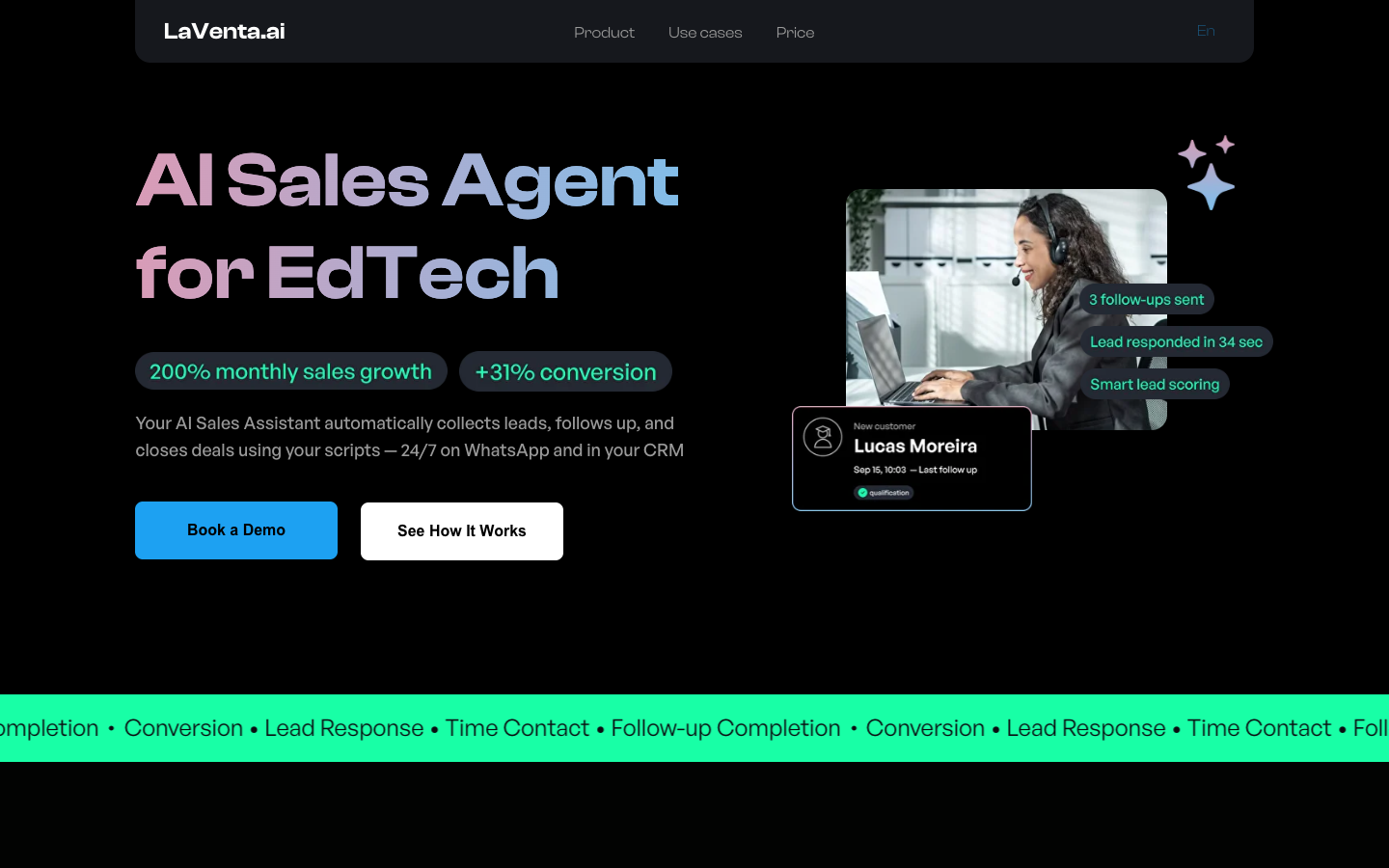 LaVenta homepage screenshot