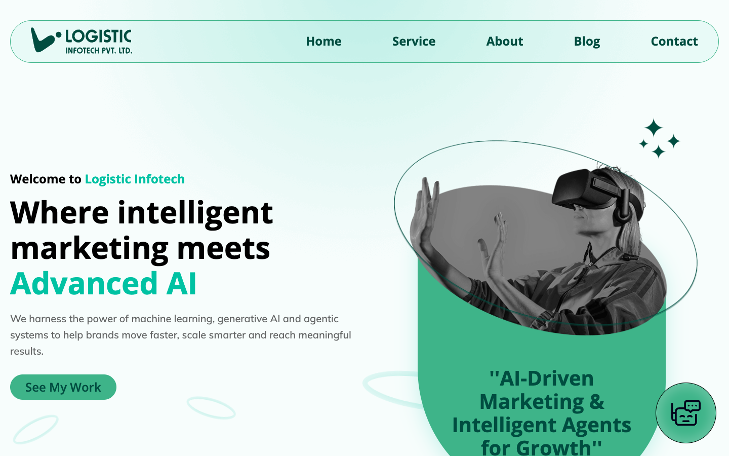 AI Logistic homepage screenshot